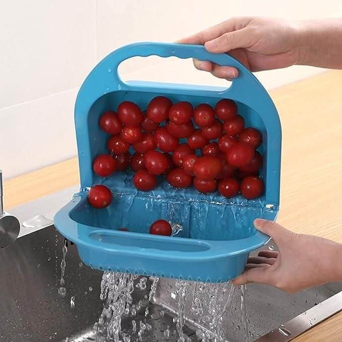 Multifunctional Foldable Drain Basket Hanging Fruit and Vegetable Storage Basket- Brand Kiosk Store