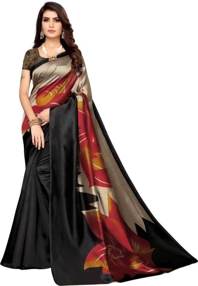 Pretty Printed Art Silk Sarees- Brand Kiosk Store