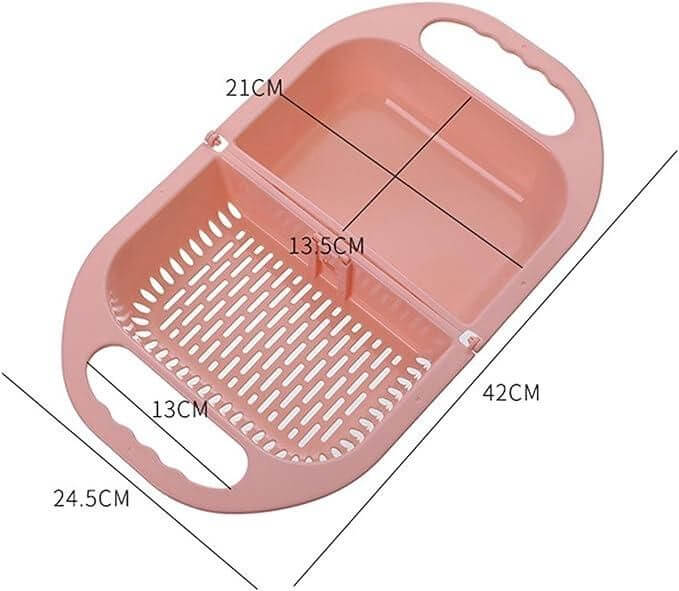 Multifunctional Foldable Drain Basket Hanging Fruit and Vegetable Storage Basket- Brand Kiosk Store