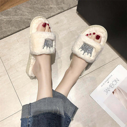 Women's Warm Winter Slippers Womens Fur Slippers- Brand Kiosk Store