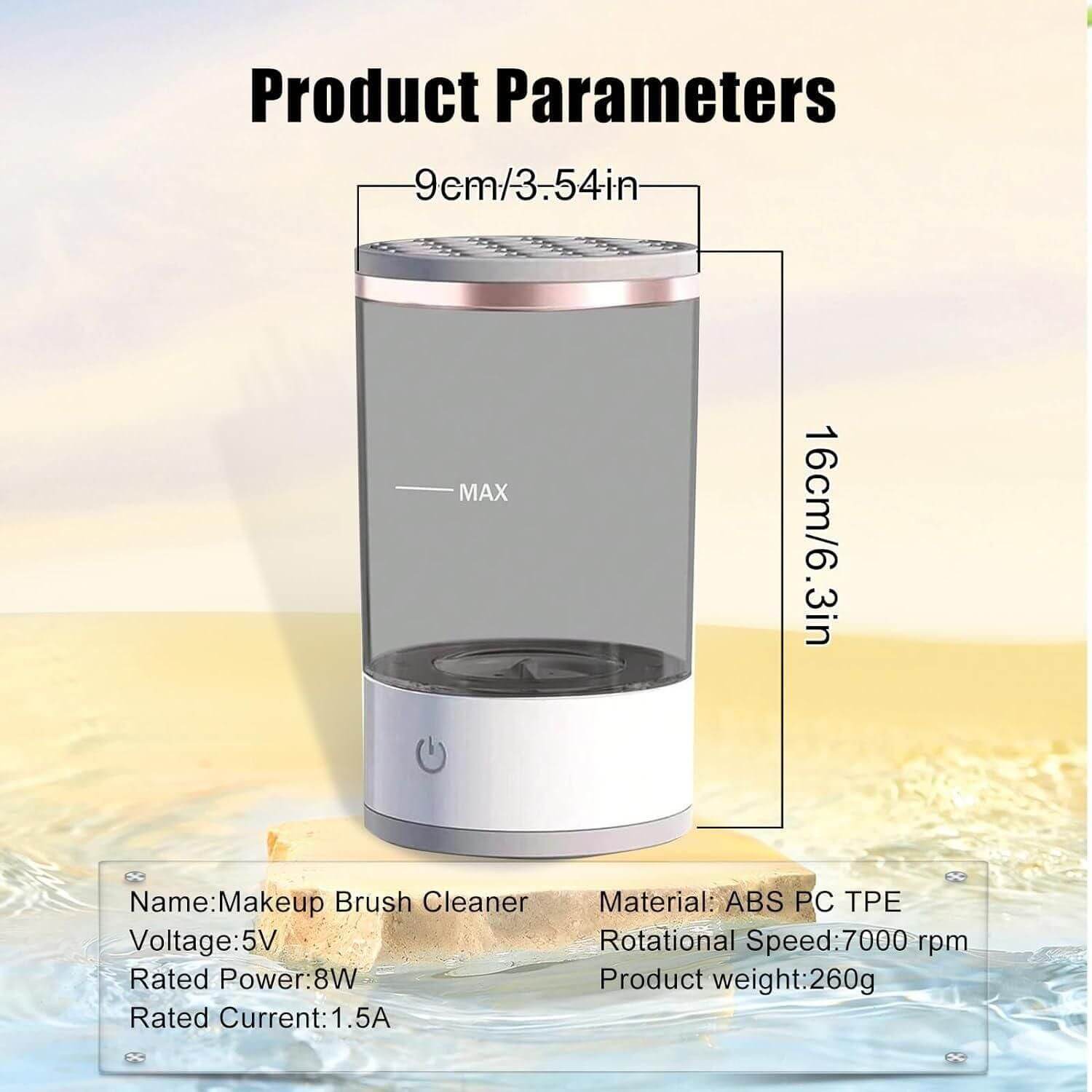 Make Up Brush Cleaner,Electric Brush Cleaner, USB Rechargeable Automatic Deep Cosmetic Cleaning Device- Brand Kiosk Store