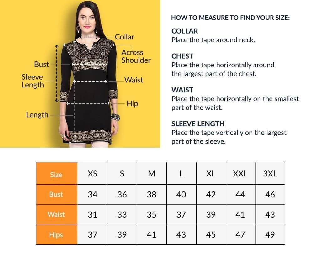 Unique Printed American Crepe Kurti- Brand Kiosk Store