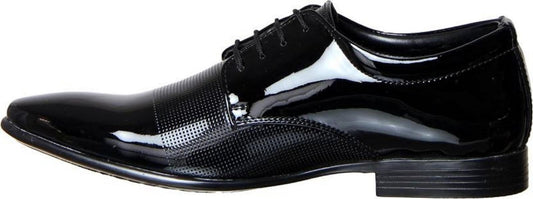Men's Black Synthetic Leather Formal Shoes- Brand Kiosk Store