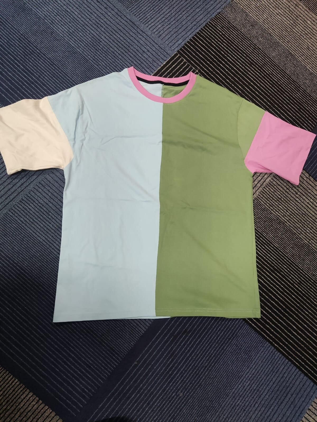 Hollander Cotton Color Block Half Sleeves Mens Round Neck T-Shirt- Brand Kiosk Store