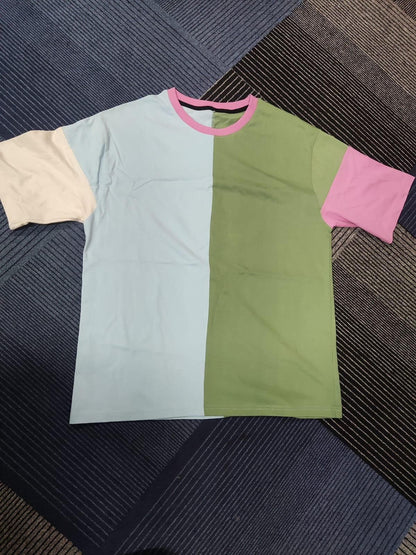 Hollander Cotton Color Block Half Sleeves Mens Round Neck T-Shirt- Brand Kiosk Store