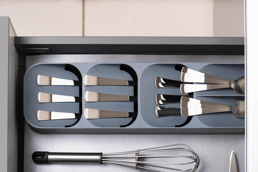 Junk Drawer Organizer Tray for Cutlery Silverware Original Knife and Fork Storage (Pack of2)- Brand Kiosk Store