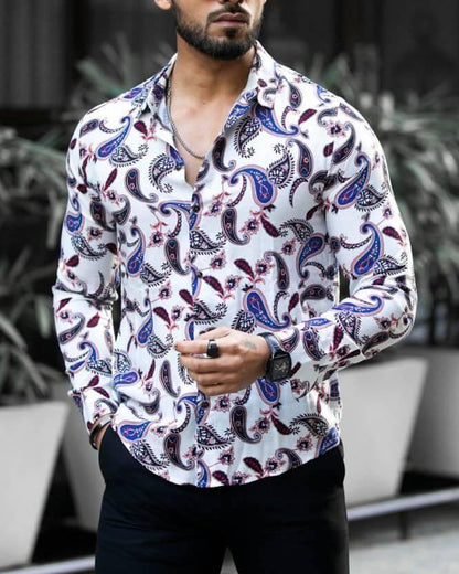 Men Regular Fit Printed Casual Shirt- Brand Kiosk Store