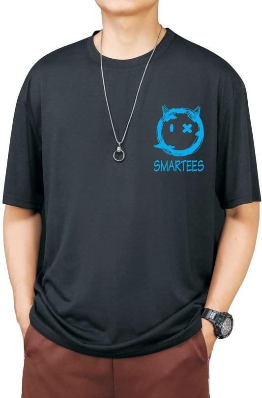 Cotton Blend Printed Half Sleeves Mens Round Neck T-Shirt- Brand Kiosk Store