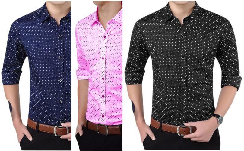 Tom Scott Cotton Blend Printed Slim Fit Shirt Pack Of 3- Brand Kiosk Store