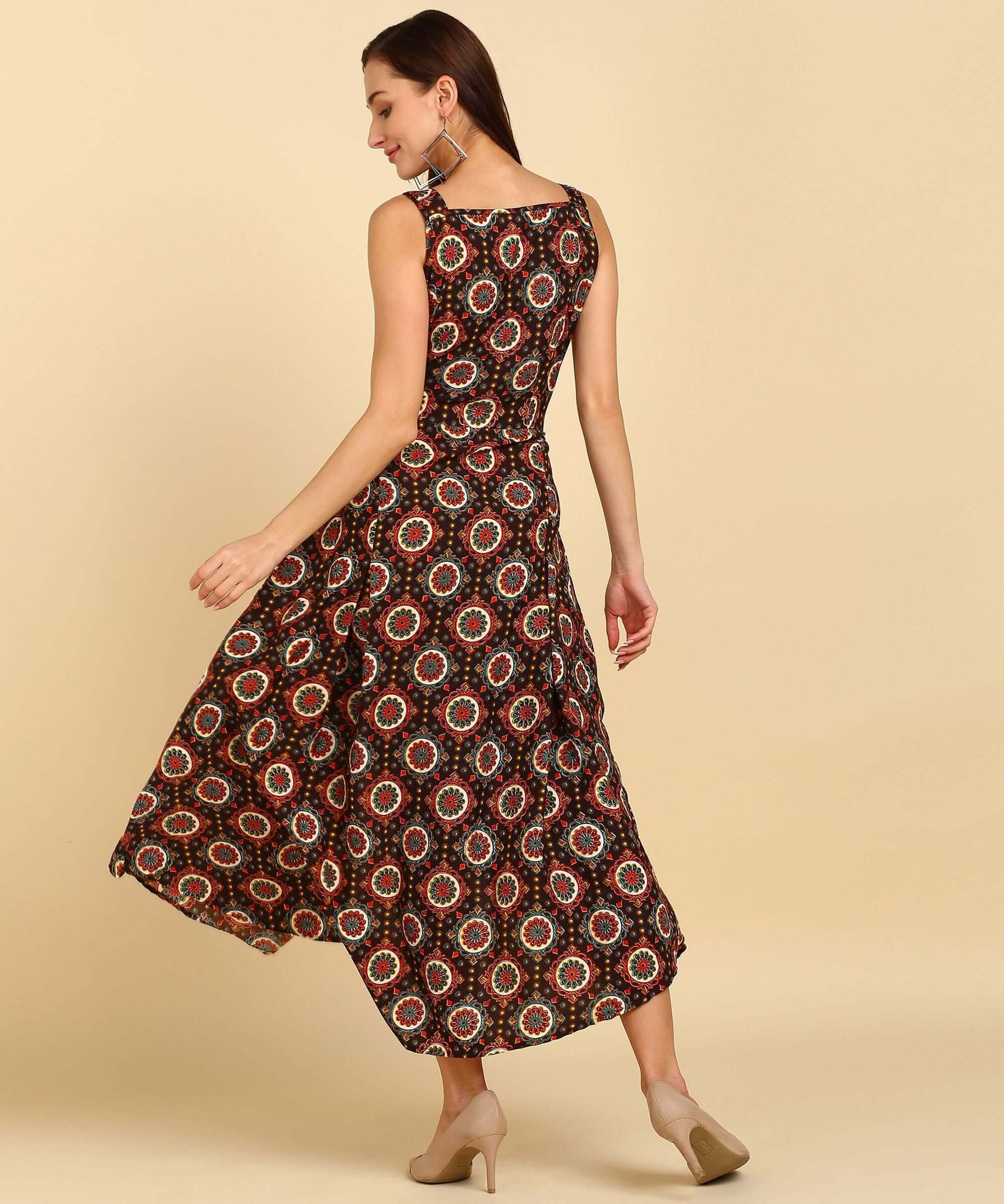 Latest Printed American Crepe Floor Length Kurti- Brand Kiosk Store