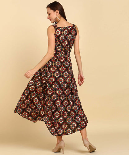 Latest Printed American Crepe Floor Length Kurti- Brand Kiosk Store