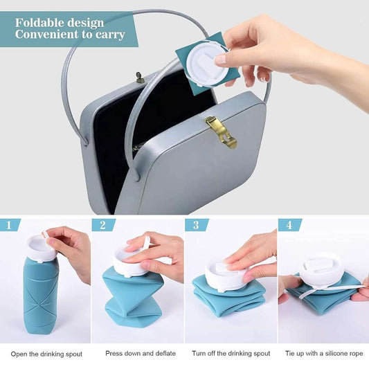 Silicone Foldable Water Bottle for Gym- Brand Kiosk Store