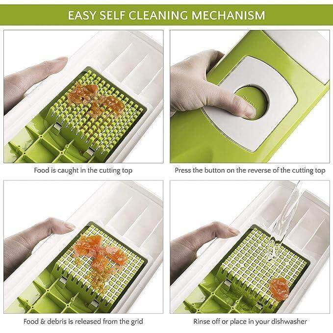 Multifunctional 12 in 1 nicer dicer chopper and drain basket- Brand Kiosk Store