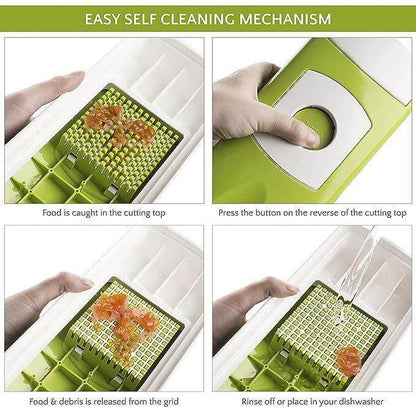 Multifunctional 12 in 1 nicer dicer chopper and drain basket- Brand Kiosk Store