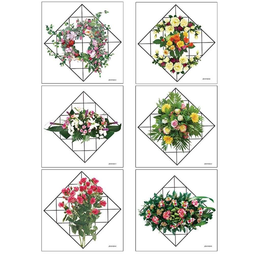 Home Wall Art Grid Flower Pattern Sticker Office Decals The Flowers- Brand Kiosk Store