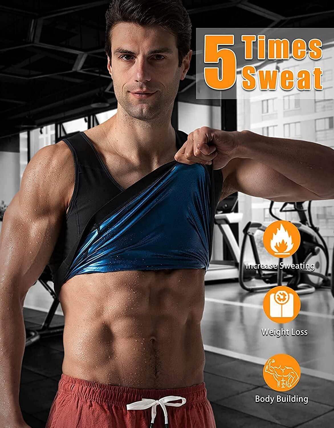 Body Shapper Vest for Men and Women Premium Workout Tank Top Polymer Shapewear Sauna Vest- Brand Kiosk Store