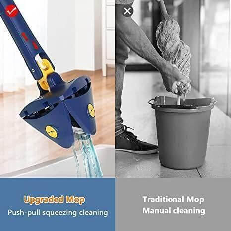 Blue Squeezing Triangle Cleaning Mop- Brand Kiosk Store