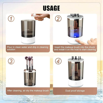 Make Up Brush Cleaner,Electric Brush Cleaner, USB Rechargeable Automatic Deep Cosmetic Cleaning Device- Brand Kiosk Store
