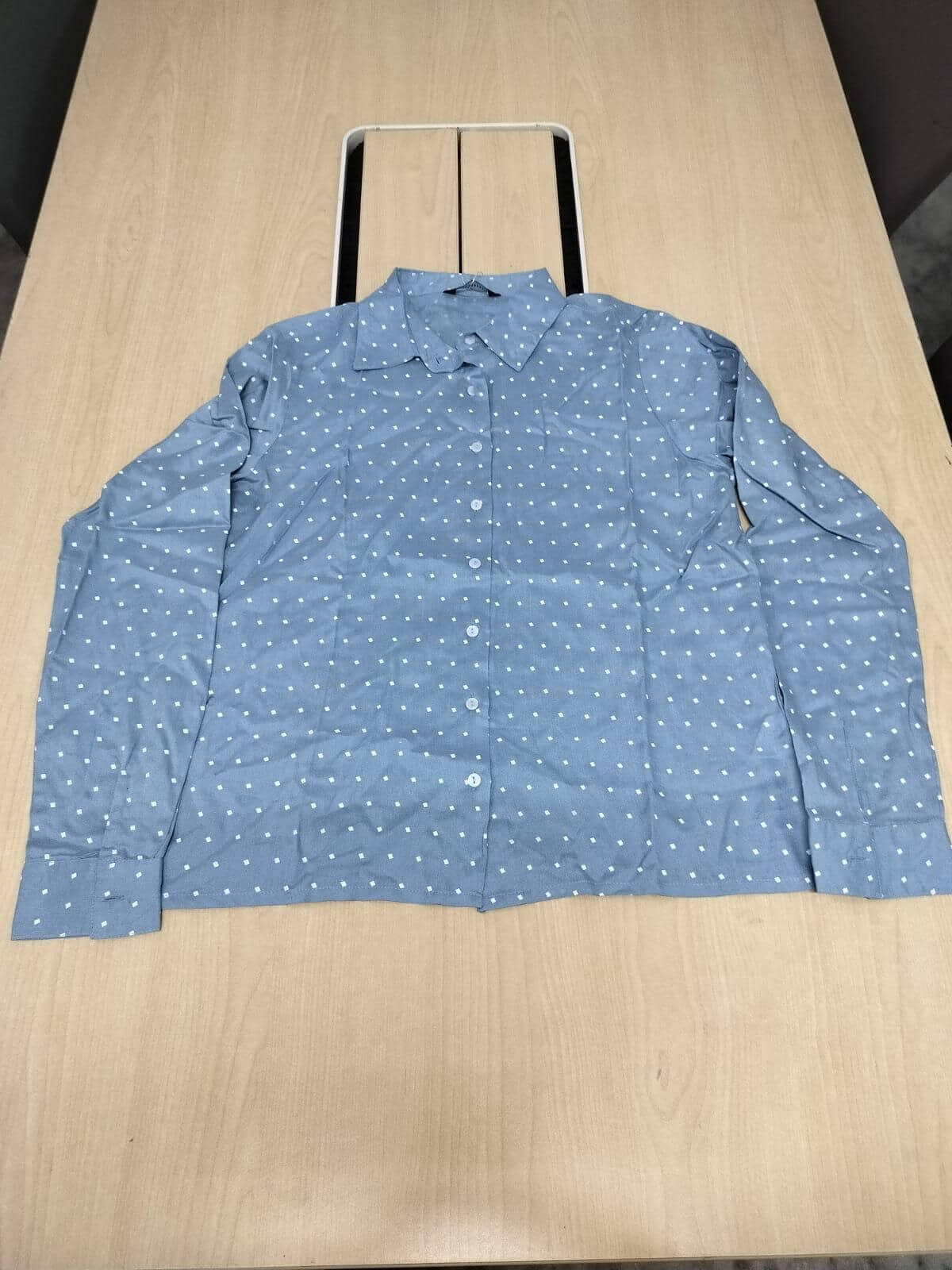 TRENDARREST Blue Polkadot Rayon Shirt- Brand Kiosk Store