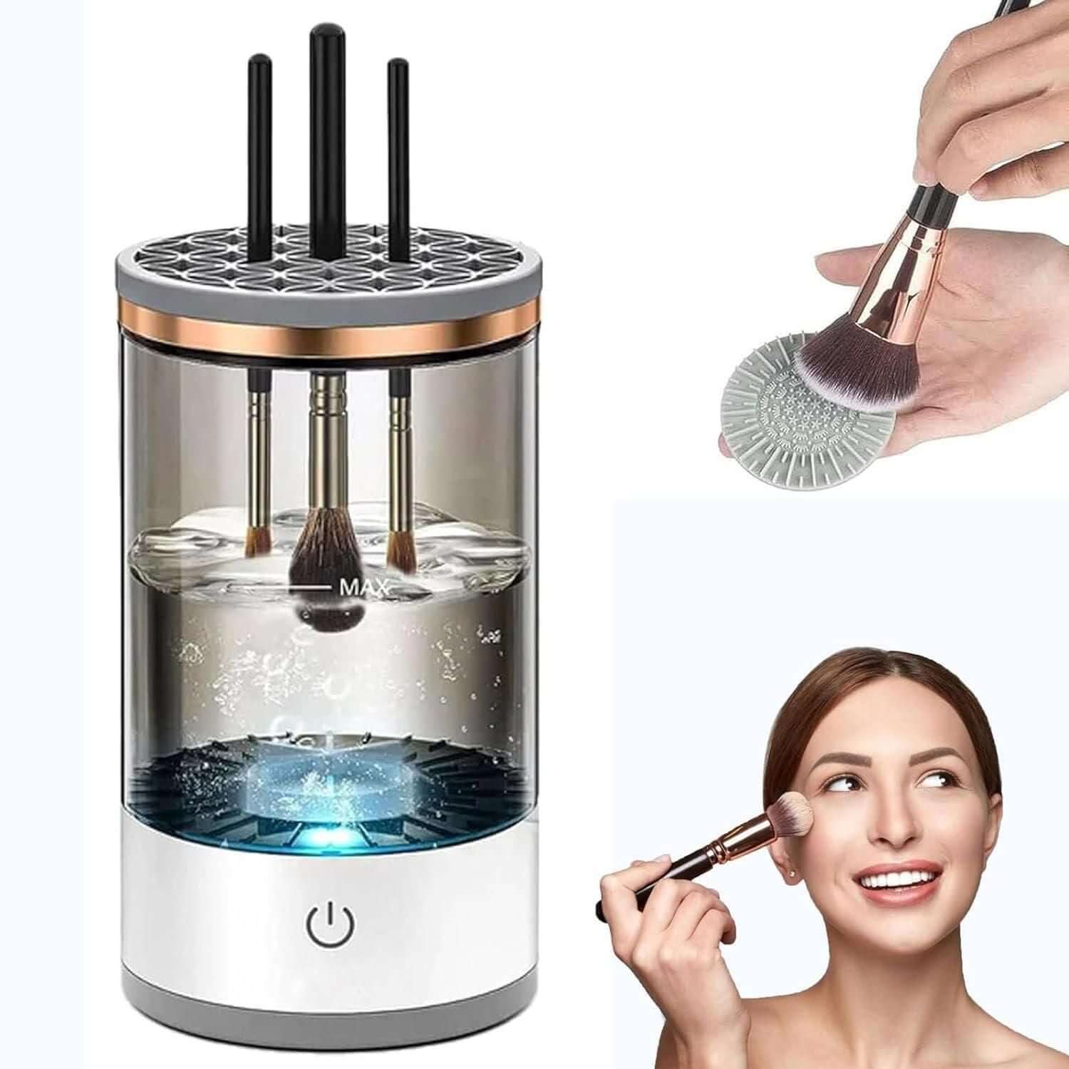 Make Up Brush Cleaner,Electric Brush Cleaner, USB Rechargeable Automatic Deep Cosmetic Cleaning Device- Brand Kiosk Store