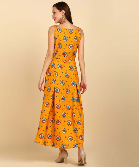 Latest Printed American Crepe Floor Length Kurti- Brand Kiosk Store