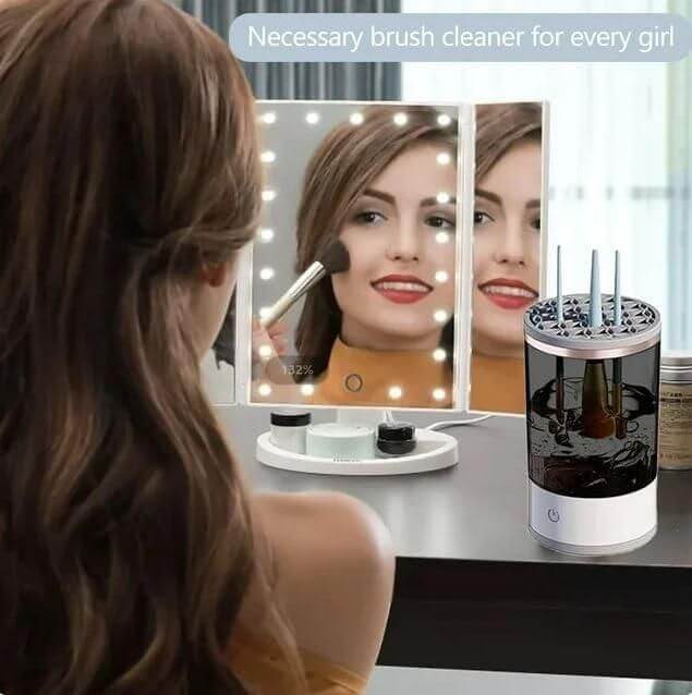 Make Up Brush Cleaner,Electric Brush Cleaner, USB Rechargeable Automatic Deep Cosmetic Cleaning Device- Brand Kiosk Store
