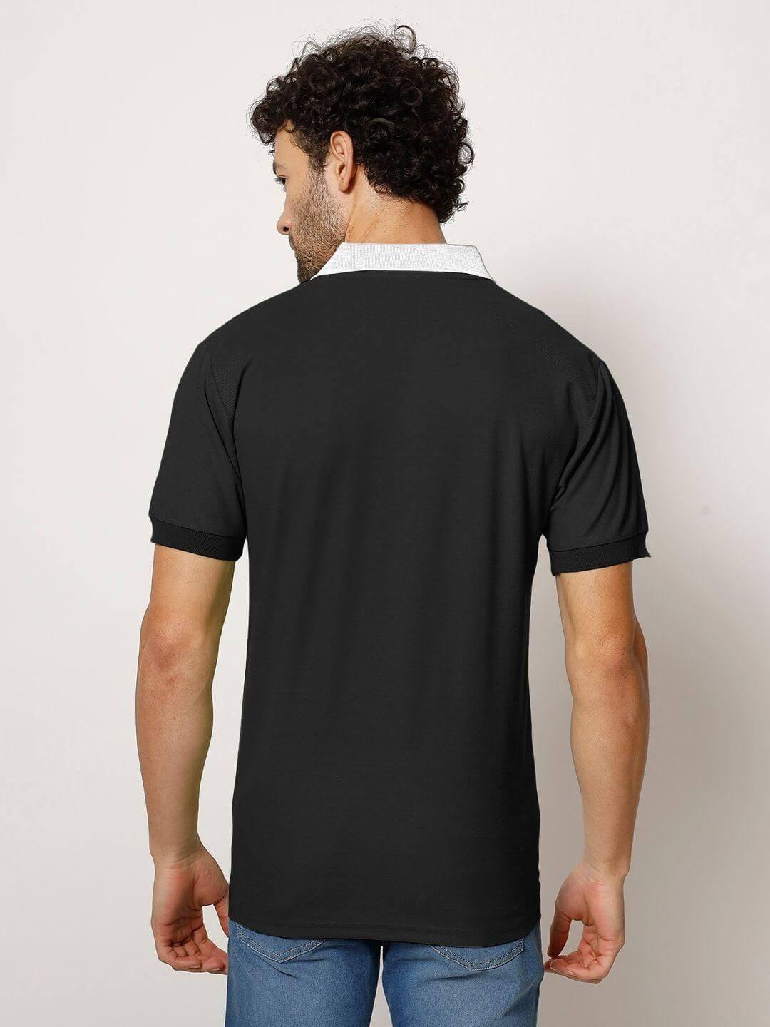 Cotton Color Block Half Sleeves Mens Polo T-Shirt- Brand Kiosk Store