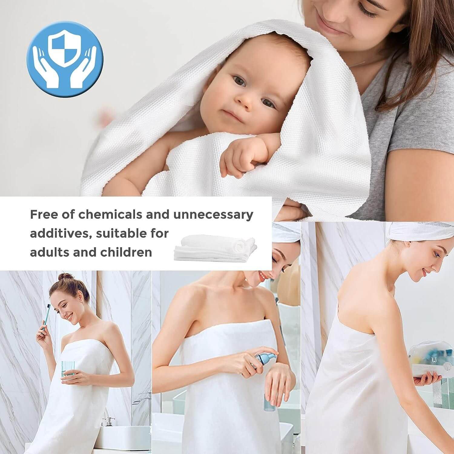 Pure Cotton Portable Disposable Bath Towel Tablet- Brand Kiosk Store