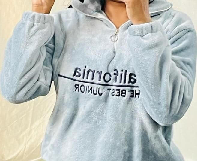 Women's Printed Wool Winter Sweatshirt- Brand Kiosk Store