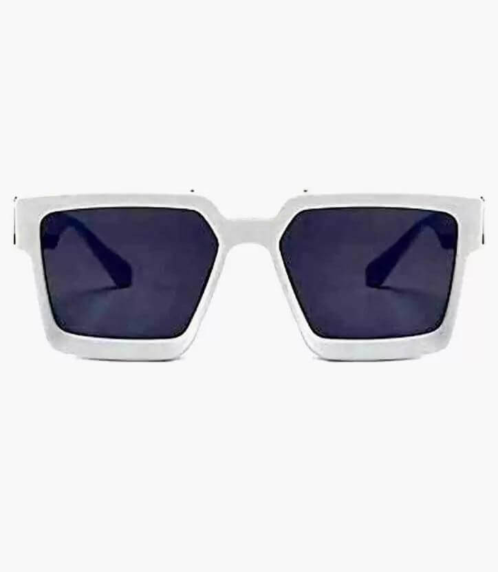 UV Protection Rectangular, Over-sized Sunglasses (60) (For Men & Women, Black, Clear)- Brand Kiosk Store