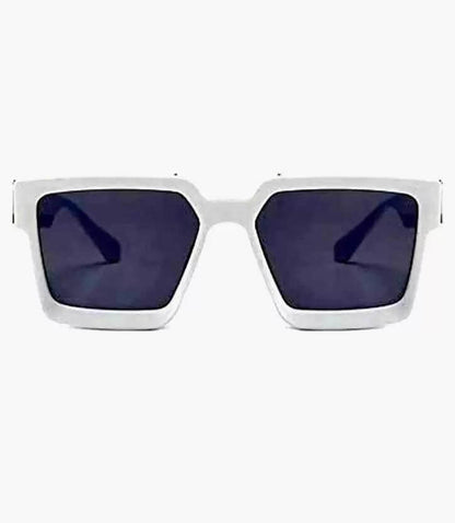 UV Protection Rectangular, Over-sized Sunglasses (60) (For Men & Women, Black, Clear)- Brand Kiosk Store
