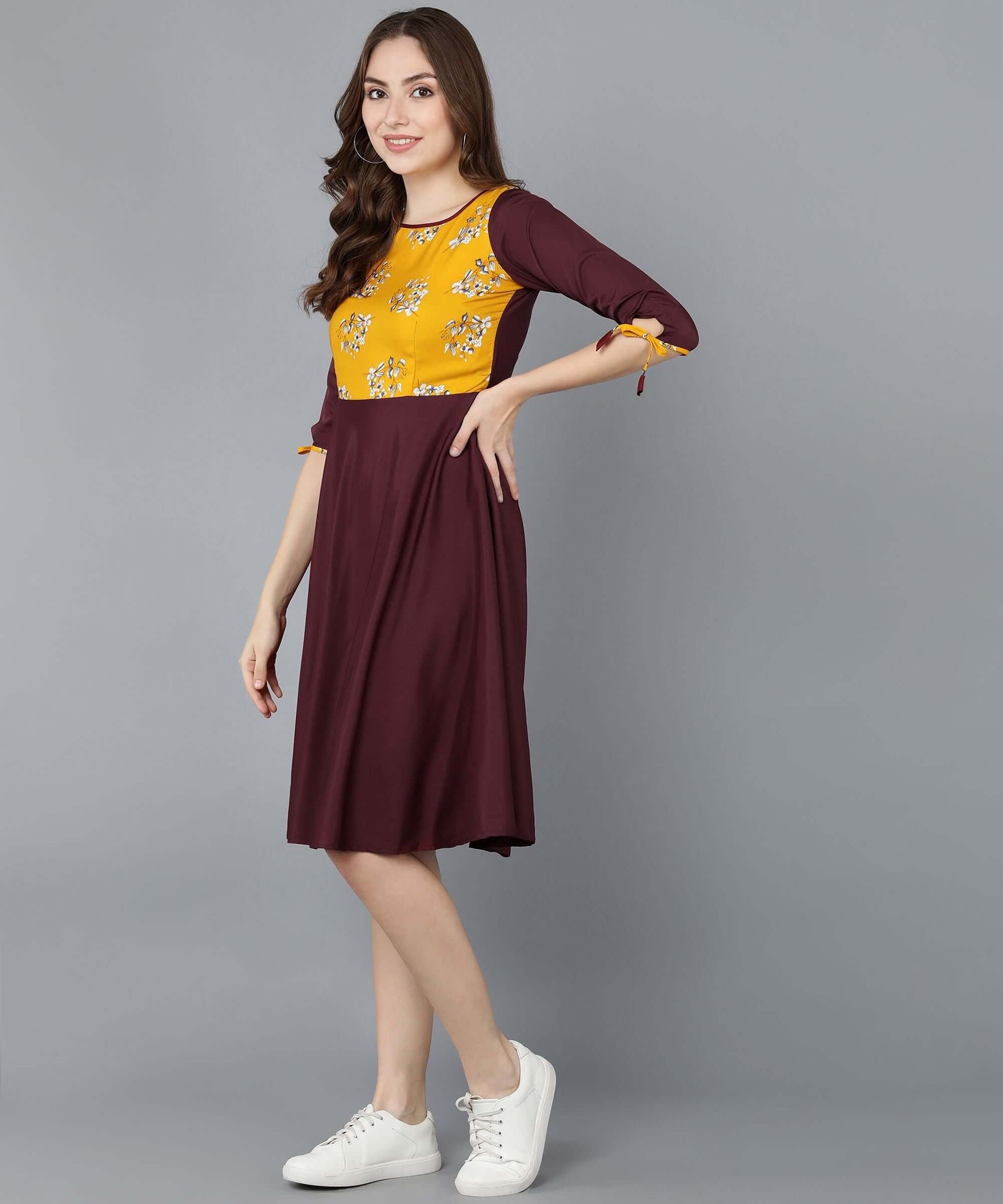 Unique Printed American Crepe Kurti- Brand Kiosk Store
