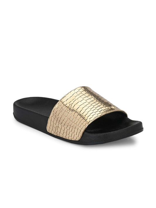 BUCIK Women's Synthetic Leather Slip-On Casual Sliders- Brand Kiosk Store