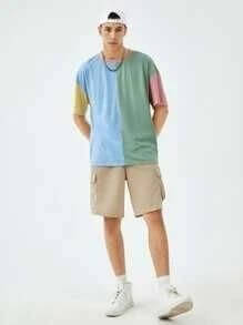 Hollander Cotton Color Block Half Sleeves Mens Round Neck T-Shirt- Brand Kiosk Store