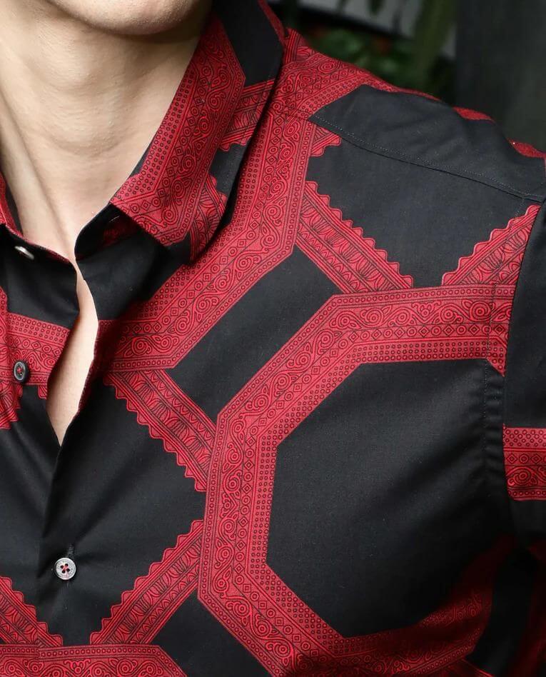 Poly Cotton Printed Full Sleeves Regular Fit Mens Casual Shirt- Brand Kiosk Store