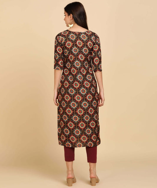 Delicate Printed American Crepe Kurti- Brand Kiosk Store