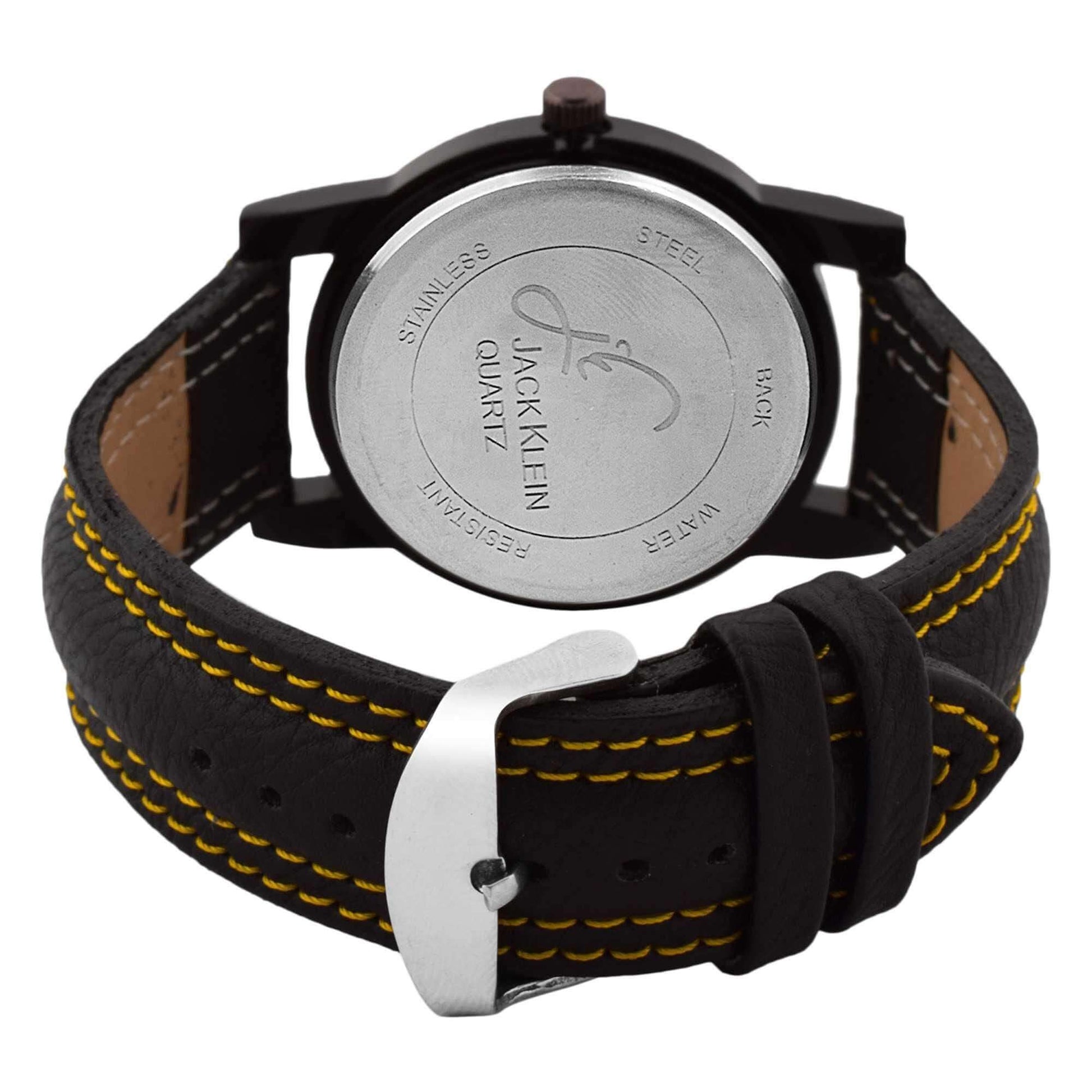 Jack Klein Men's Analog Synthetic Leather Watch- Brand Kiosk Store