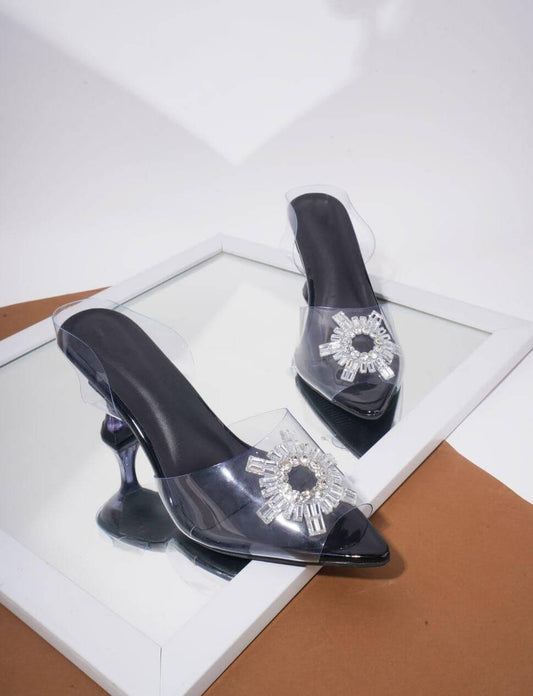 Transparent Sandal Spool/Stiletto Heel Pump Shoes For Women's- Brand Kiosk Store