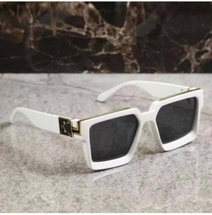 UV Protection Rectangular, Over-sized Sunglasses (60) (For Men & Women, Black, Clear)- Brand Kiosk Store